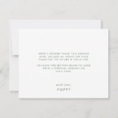 Chique Groen Afstudeerder Pet Afstuderen Dank u ka Bedankkaart (Achterkant)