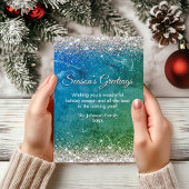 Chique groen blauw goud glitter kerst nieuwjaar