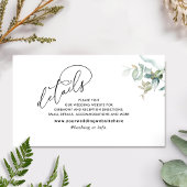 Chique groen bruiloft website / details informatiekaartje