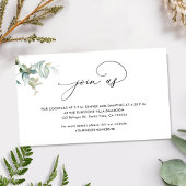 Chique groen Doe mee, bruiloft website / Details Informatiekaartje