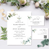 Chique groen Doe mee, bruiloft website / Details Informatiekaartje