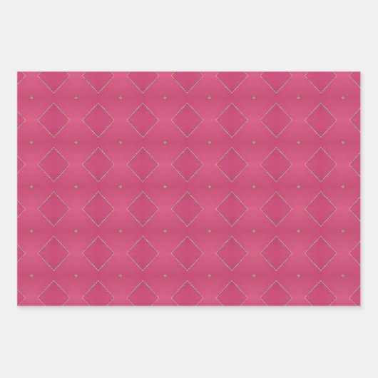 Chique groen en roze geometrische moderne Design Inpakpapier Vel (Voorkant 3)