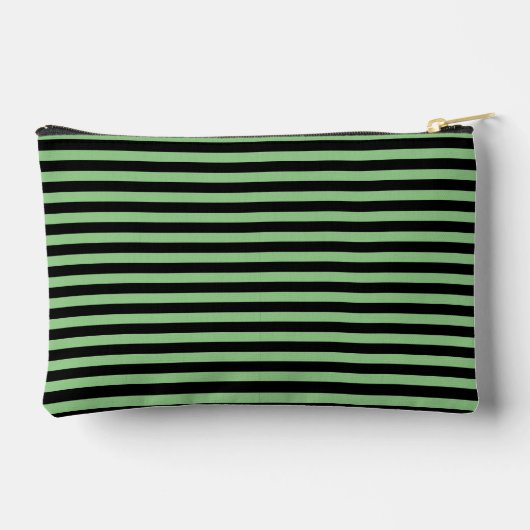 Chique groen en zwart gestreept etui (Achterkant)