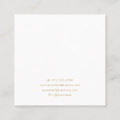 Chique groen goud wit sieraden oorbel display vierkante visitekaartje (Achterkant)