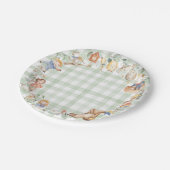 Chique groen kwekerij rijm groen Geslacht neutraal Papieren Bordje (Gekanteld)