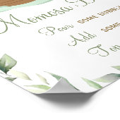 Chique groen Noah's Ark Baby shower Momosa Bar Poster (Hoek)