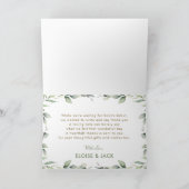 Chique groen Oerwoud Dieren Baby shower Verjaardag Bedankkaart (Binnen)