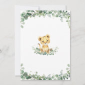 Chique groen Schattige leeuw cub boy Baby shower Kaart (Achterkant)
