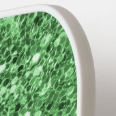 Chique Groen Wit Glitterij Sparkles Modern Monogra Pickleball Paddle (Links Detail)