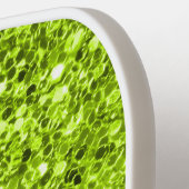 Chique Groen Wit Glitterij Sparkles Modern Monogra Pickleball Paddle (Links Detail)