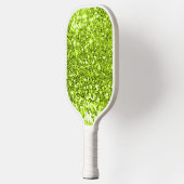 Chique Groen Wit Glitterij Sparkles Modern Monogra Pickleball Paddle (Links)