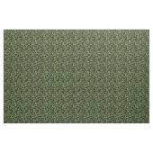 Chique groen zwart bewerkt leer bloemmotief stof (Yard (91,4 cm))