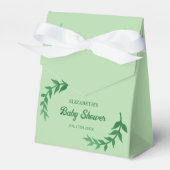 Chique Groene Baby Shower Bedankdoosjes (Voorkant Zijde)