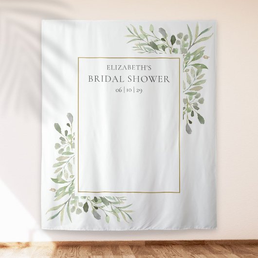 Chique groene bruiloftsfeest fotocabine achtergron wandkleed
