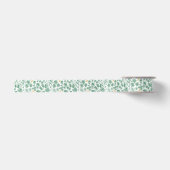 Chique groene ditsy bloemen satijnen lint (Voorkant)