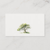 Chique groene eikenboom display douche baby shower informatiekaartje (Achterkant)