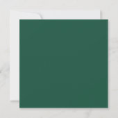 Chique groene en witte monogram save the date (Achterkant)