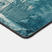 chique groene Franse Toile de Jouy Desk Mat (Hoek)