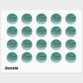 Chique groene glitter ombre Sweet 16 Ronde Sticker (Vel)
