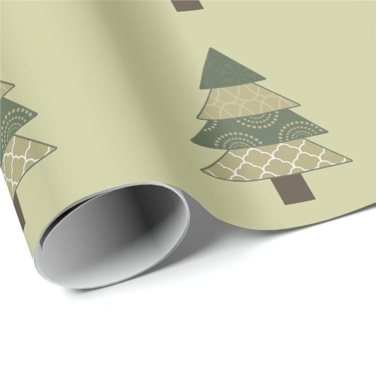 Chique groene kerstboom cadeaupapier (Rol Hoek)