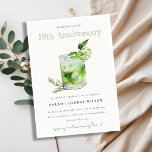 Chique groene Margarita cocktail elk jaar Jubileum Kaart<br><div class="desc">Elegante Waterverf Fruitige Cocktail Theme Collectie.- Het is een sierlijke waterverf van het koninklijk schrift Illustratie van pastelcocktail, omgeven met kruiden en groene planten perfect voor uw cocktail thema feesten. Het is zeer eenvoudig aan te passen, met uw persoonlijke gegevens. Als u een ander passend product of aanpassing nodig hebt,...</div>