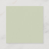 Chique groene QR-code voor babyshower-cadeau regis Informatiekaartje (Achterkant)