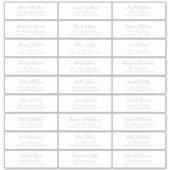 Chique groene sage script gastnamen adres Sticker (Voorkant)