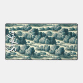  chique groene teile boom patroonnaam bureaumat (Voorkant)