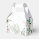 Chique groene Waterverf bruiloft gunst box Bedankdoosjes (Achterkant)