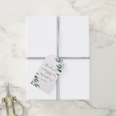 Chique Groene Waterverf Trouw Dank Je Cadeaulabel (Met Touw)