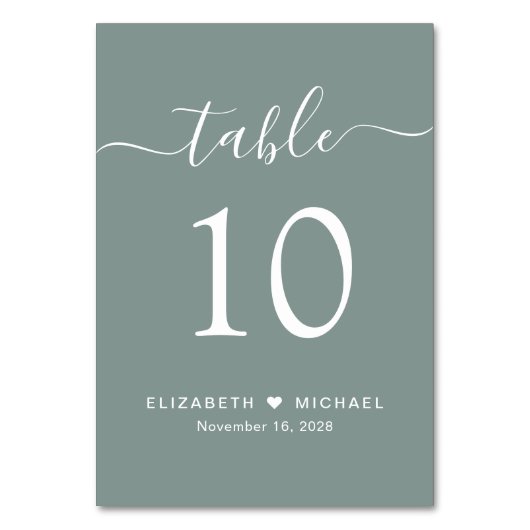 Chique groene weddingreceptie in scriptlettertype kaart (Voorkant)