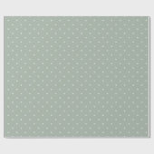 Chique groene witte stippen verjaardag cadeaupapier (Vlak)