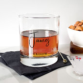 Chique Groom Groomsmen Usher Bruiloft Whisky Glas