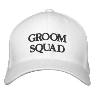 Chique Groom Squad zwart-wit bruiloft Geborduurde Pet