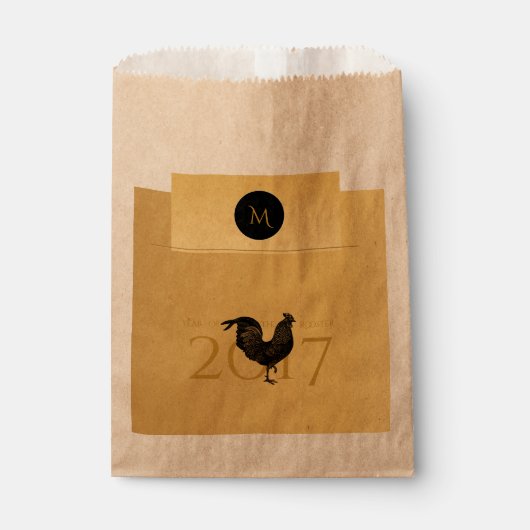 Chique  Haan Chinees Nieuwjaar 2017 Favor B Bedankzakje (Voorkant)