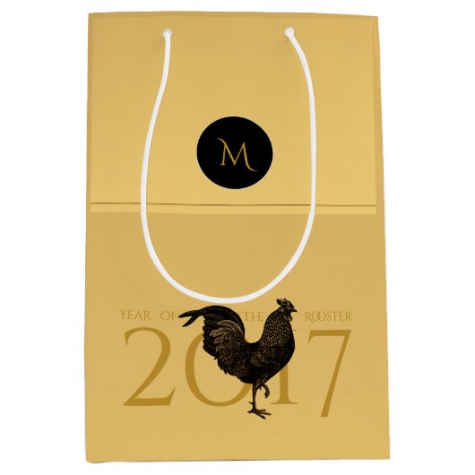 Chique  Haan Chinees Nieuwjaar 2017 Gift B2 Medium Cadeauzakje (Voorkant)