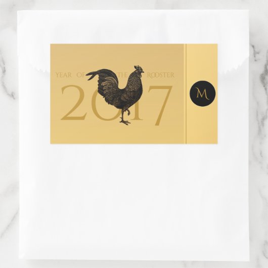 Chique  Haan Chinees Nieuwjaar 2017 Sticker (Tas)