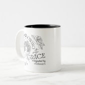 Chique haar van Rozen Empowerment Blooms Tweekleurige Koffiemok (Voorkant links)