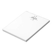 Chique haarsalon Minimalistische monogram  Notitieblok (Linkerzijde)