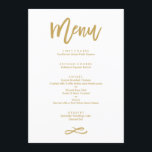 Chique hand geletterd gouden bruiloft menu<br><div class="desc">Gouden bruiloft Menu</div>