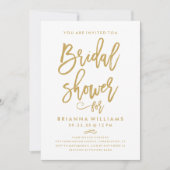 Chique hand geletterd gouden bruiloft Vrijgezellen Kaart (Voorkant)