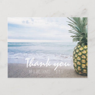 Chique Hand Lettered Ananas Dank u Briefkaart