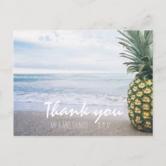 Chique Hand Lettered Ananas Dank u Briefkaart