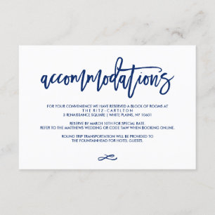 Chique Hand Lettered Bruiloft Accommodatie Kaart M