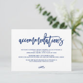 Chique Hand Lettered Bruiloft Accommodatie Kaart M (Staand voorkant)