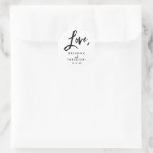 Chique Hand Lettered Bruiloft Liefde Favor Label (Tas)