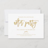 Chique Hand Lettered Bruiloft na Party uitnodiging (Voorkant)