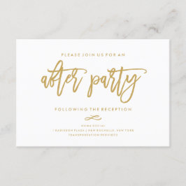 Chique Hand Lettered Bruiloft na Party uitnodiging
