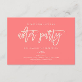 Chique Hand Lettered Bruiloft na Party uitnodiging