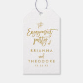 Chique Hand Lettered Gold Verloving Gift Label Cadeaulabel (Voorkant)